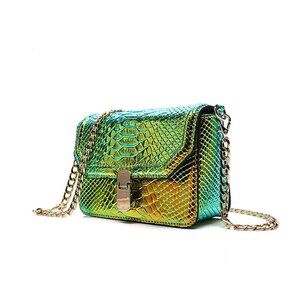 3328 Yair Yangtz Holographic Snakeskin Crossbody Bag Shoulder Bag Hologram